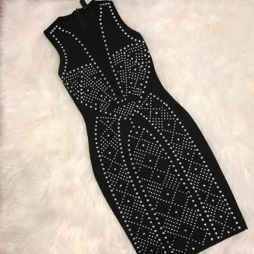 Windsor- Black with Studs Dress